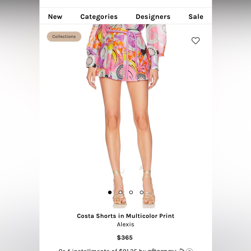 Alexis costa shorts in multicolor print